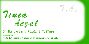 timea aczel business card